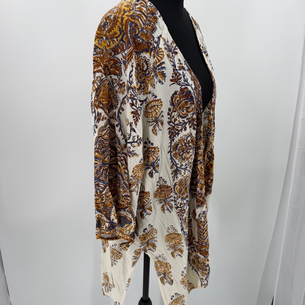 Billabong Boho Paisley Kimono Cardigan Womens Small Open Front Festival Duster - Picture 4 of 9